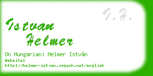 istvan helmer business card